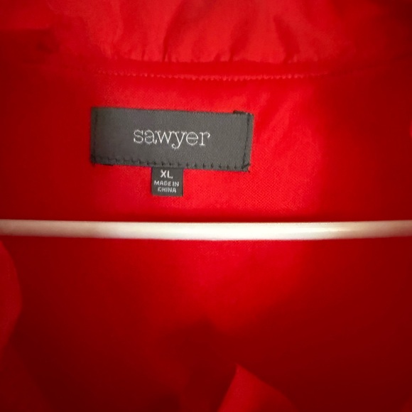 Sawyer Collection Red Ruffled Tunic Top - Picture 3 of 3